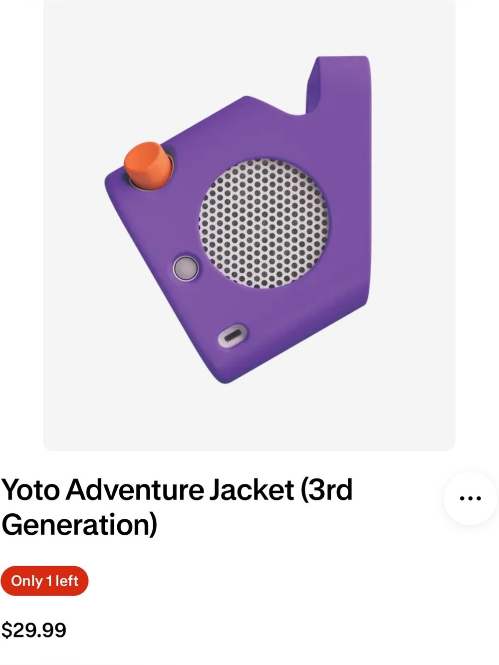 Yoto 3rd Generation Adventure Jacket Grape Soda